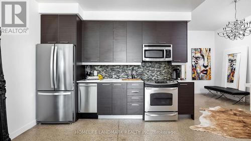 622 - 510 King Street E, Toronto, ON - Indoor Photo Showing Kitchen With Stainless Steel Kitchen With Upgraded Kitchen