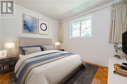 Virtually Staged - 3174 Centennial Drive, Burlington, ON - Indoor Photo Showing Bedroom