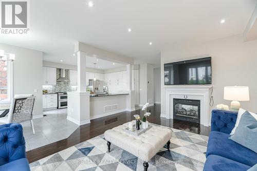 220 Learmont Avenue, Caledon, ON - Indoor Photo Showing Living Room With Fireplace