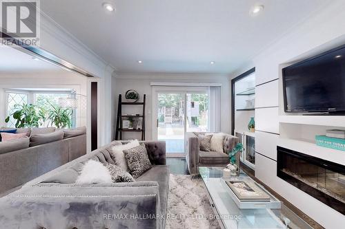 227 Chalfield Lane, Mississauga, ON - Indoor Photo Showing Living Room With Fireplace