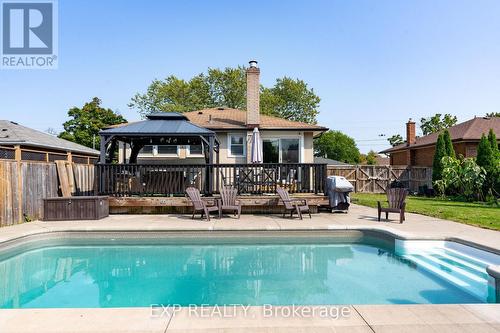 21 Logan Street, St. Catharines, ON - Outdoor With In Ground Pool With Deck Patio Veranda With Backyard