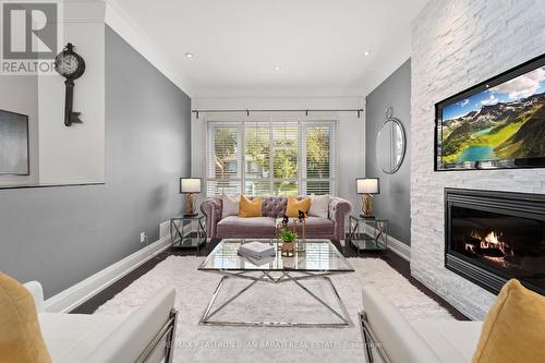 64 Cresthaven Drive, Toronto, ON - Indoor Photo Showing Living Room With Fireplace