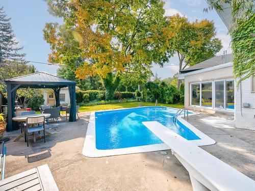 Pool - 12220 Ch. De Somerset, Montréal (Ahuntsic-Cartierville), QC - Outdoor With In Ground Pool With Deck Patio Veranda With Backyard