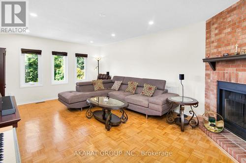 6207 Mccracken Drive, Mississauga, ON - Indoor Photo Showing Living Room With Fireplace