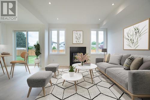 161 Pike Creek Drive, Haldimand, ON - Indoor Photo Showing Living Room With Fireplace