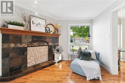 4 Glencastle Square, Brampton, ON - Indoor Photo Showing Living Room With Fireplace