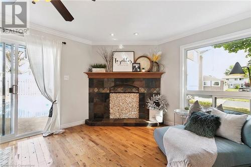 4 Glencastle Square, Brampton, ON - Indoor Photo Showing Living Room With Fireplace