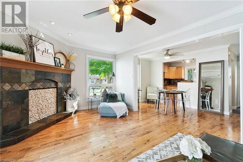 4 Glencastle Square, Brampton, ON - Indoor Photo Showing Living Room With Fireplace