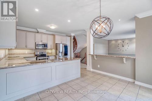 1348 Baseline Road, Hamilton, ON - Indoor Photo Showing Kitchen With Double Sink