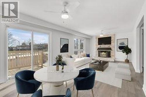 4281 Creeks End, Mississauga, ON - Indoor Photo Showing Living Room With Fireplace