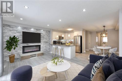 51 Meadowridge Street, Kitchener, ON - Indoor Photo Showing Living Room With Fireplace