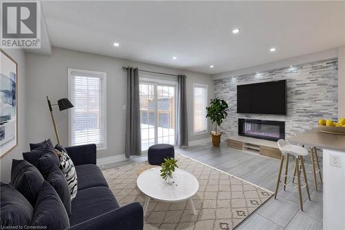 51 Meadowridge Street, Kitchener, ON - Indoor Photo Showing Living Room With Fireplace