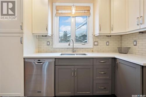 1208 Cairns Avenue, Saskatoon, SK - Indoor Photo Showing Kitchen With Double Sink