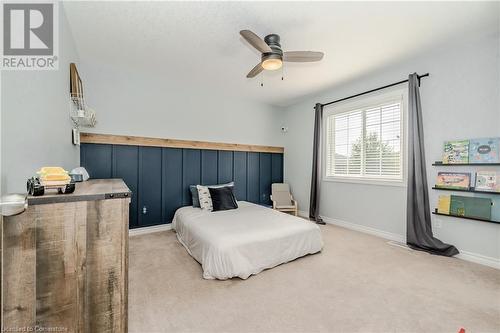 Bedroom with carpet and ceiling fan - 12 Hardcastle Place, Cambridge, ON - Indoor Photo Showing Bedroom