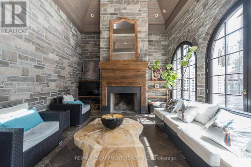 1476 Carmen Drive, Mississauga, ON - Indoor Photo Showing Living Room With Fireplace