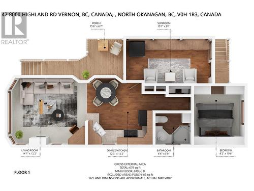 Floorplan - 8000 Highland Road Unit# 42, Vernon, BC - Other