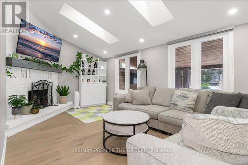 27 Elmira Drive, Hamilton, ON - Indoor Photo Showing Living Room With Fireplace