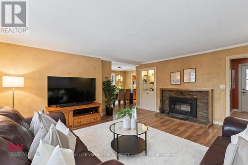 94 Belmont Avenue E, Kitchener, ON - Indoor Photo Showing Living Room With Fireplace