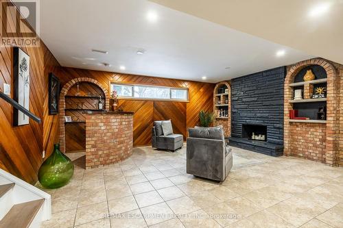 30 Donlea Drive, Hamilton, ON - Indoor With Fireplace