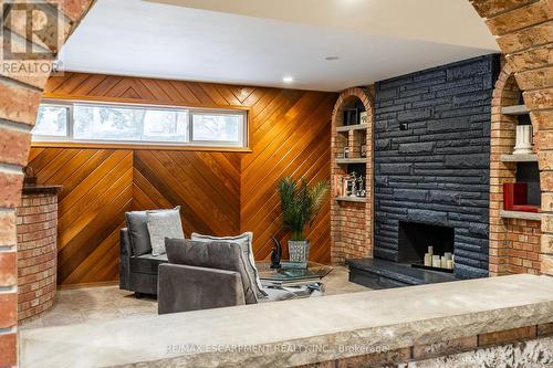 30 Donlea Drive, Hamilton, ON - Indoor With Fireplace