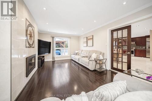 3545 Marmac Crescent, Mississauga, ON - Indoor Photo Showing Living Room With Fireplace