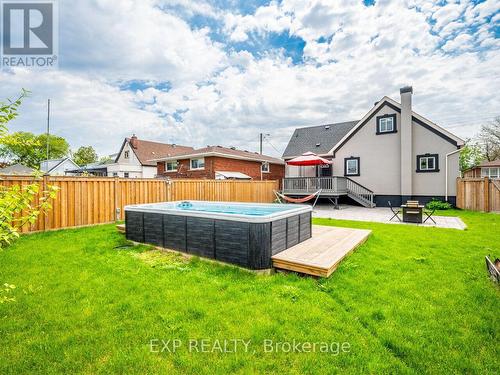 95 Edinburgh Avenue, Hamilton, ON - Outdoor With Above Ground Pool With Backyard