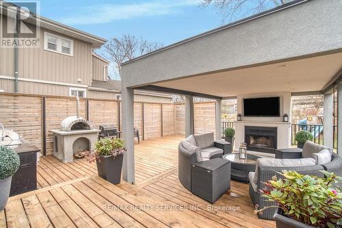 958 Beach Boulevard, Hamilton, ON - Outdoor With Fireplace With Deck Patio Veranda With Exterior