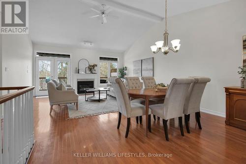 66 Quinella Place, London, ON - Indoor Photo Showing Dining Room With Fireplace