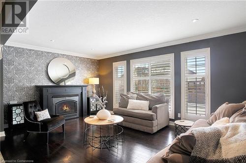 66 Pebblecreek Drive, Kitchener, ON - Indoor Photo Showing Living Room With Fireplace