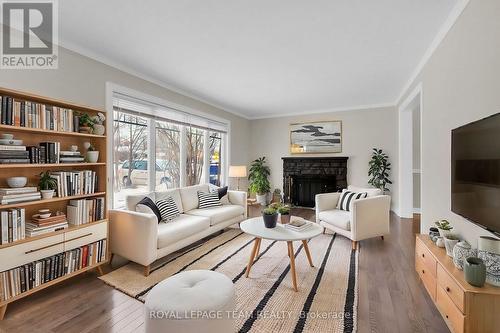 2193 Valley Drive, Ottawa, ON - Indoor Photo Showing Living Room With Fireplace