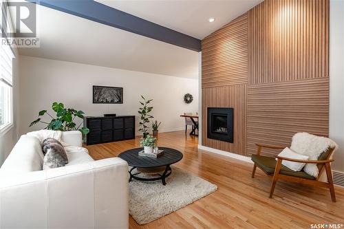 7 Bell Crescent, Saskatoon, SK - Indoor Photo Showing Living Room With Fireplace