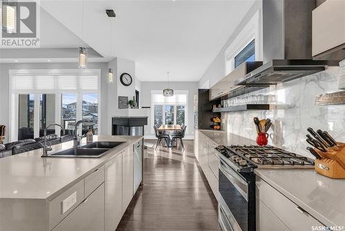 106 Werschner Crescent, Saskatoon, SK - Indoor Photo Showing Kitchen With Double Sink With Upgraded Kitchen