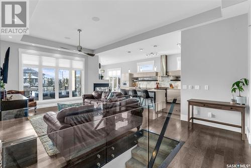 106 Werschner Crescent, Saskatoon, SK - Indoor Photo Showing Living Room With Fireplace