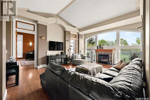 1361 Lapchuk Crescent N, Regina, SK - Indoor Photo Showing Living Room With Fireplace