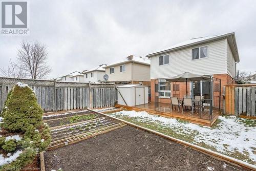 storage shed and a wooden deck - 39 Bridlewreath Street, Kitchener, ON - Outdoor