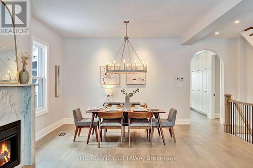 66 Barton Street, Ottawa, ON - Indoor Photo Showing Dining Room With Fireplace