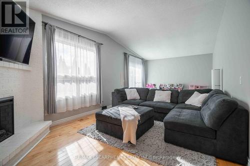 74 Huckleberry Place, Hamilton, ON - Indoor Photo Showing Living Room With Fireplace