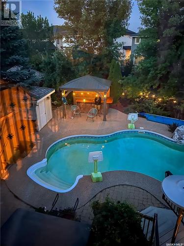 306 Wright Court, Saskatoon, SK - Outdoor With In Ground Pool With Deck Patio Veranda With Backyard