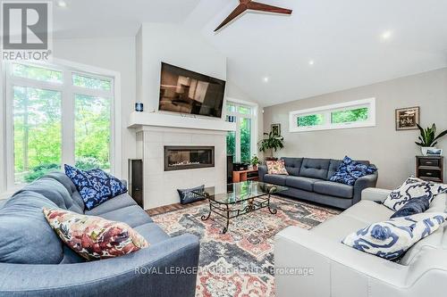 219 Corrie Crescent, Waterloo, ON - Indoor Photo Showing Living Room With Fireplace