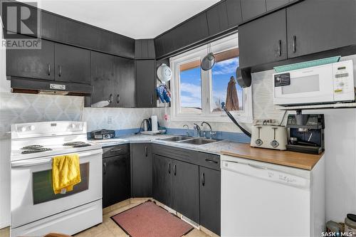 98 Trudelle Crescent, Regina, SK - Indoor Photo Showing Kitchen With Double Sink