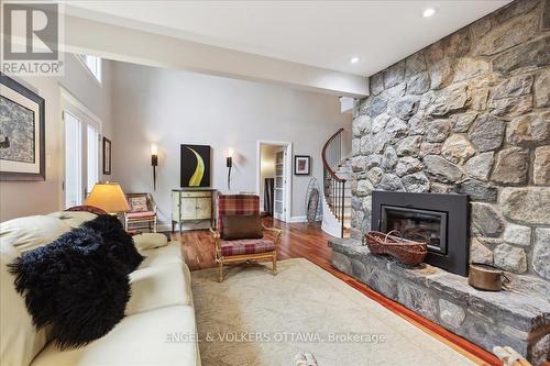 2282 Bowman Road, Ottawa, ON - Indoor Photo Showing Living Room With Fireplace