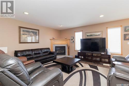 223 Beerling Crescent, Saskatoon, SK - Indoor Photo Showing Living Room With Fireplace