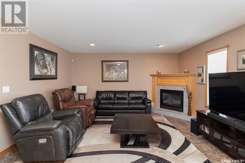 223 Beerling Crescent, Saskatoon, SK - Indoor Photo Showing Living Room With Fireplace