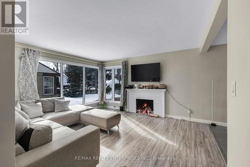 1227 Argreen Road, Mississauga, ON - Indoor Photo Showing Living Room With Fireplace