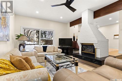 1510 Jubilee Avenue, Regina, SK - Indoor Photo Showing Living Room With Fireplace