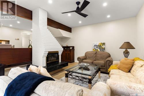 1510 Jubilee Avenue, Regina, SK - Indoor Photo Showing Living Room With Fireplace