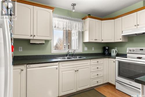 201 4525 Marigold Drive, Regina, SK - Indoor Photo Showing Kitchen With Double Sink