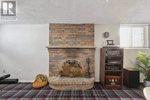 Wood Burning Fireplace - 4177 Sunflower Drive, Mississauga, ON - Indoor With Fireplace