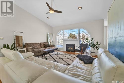 210 Blackshire Place, Saskatoon, SK - Indoor Photo Showing Living Room With Fireplace