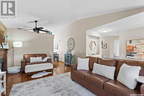 403 Caldwell Place, Saskatoon, SK - Indoor Photo Showing Living Room With Fireplace